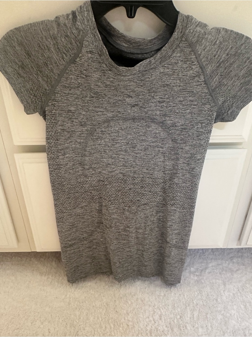 lululemon athletica Heathered Gray Short Sleeve Athletic Top
